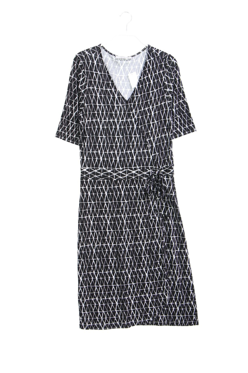 comma - Kleid in Wickel-Optik mit Print - M