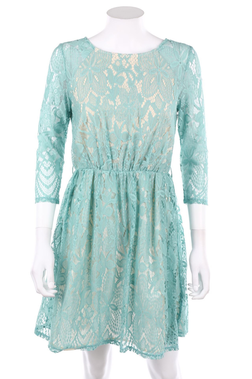 LITTLE MISTRESS LONDON - Lace Dress with Belt - D 36