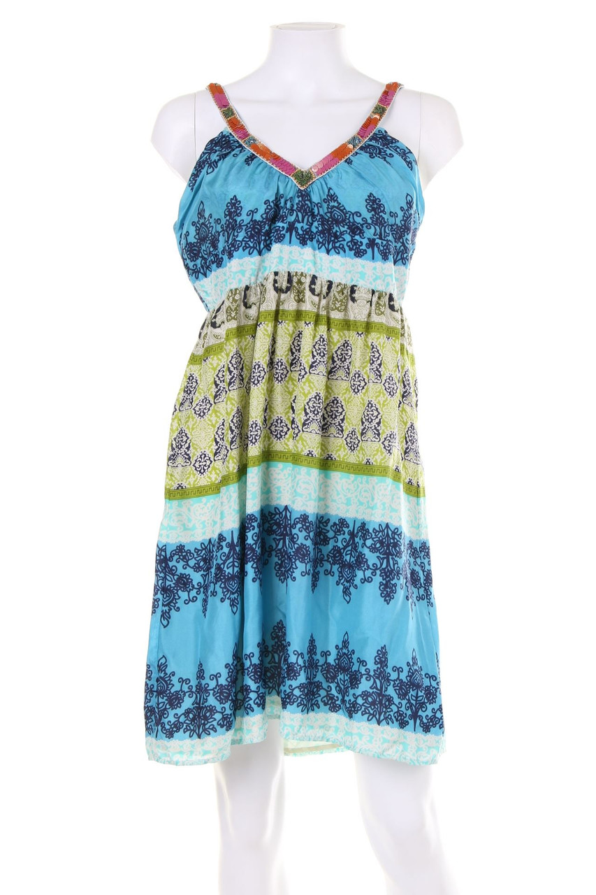 velvet - Seidenkleid mit floralem Muster mit Pailletten - L