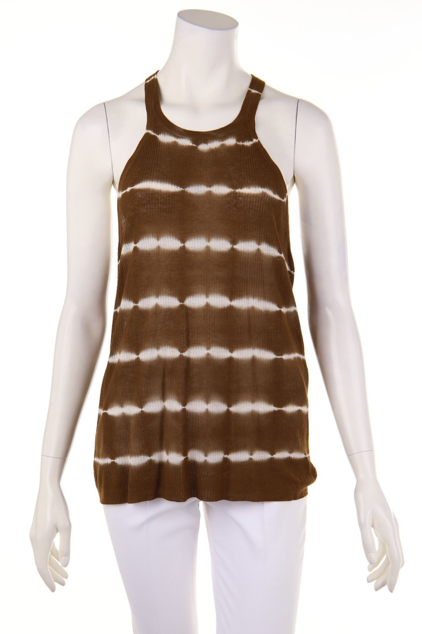 MICHAEL KORS - BatikRacerback Top, Linen Mix - L