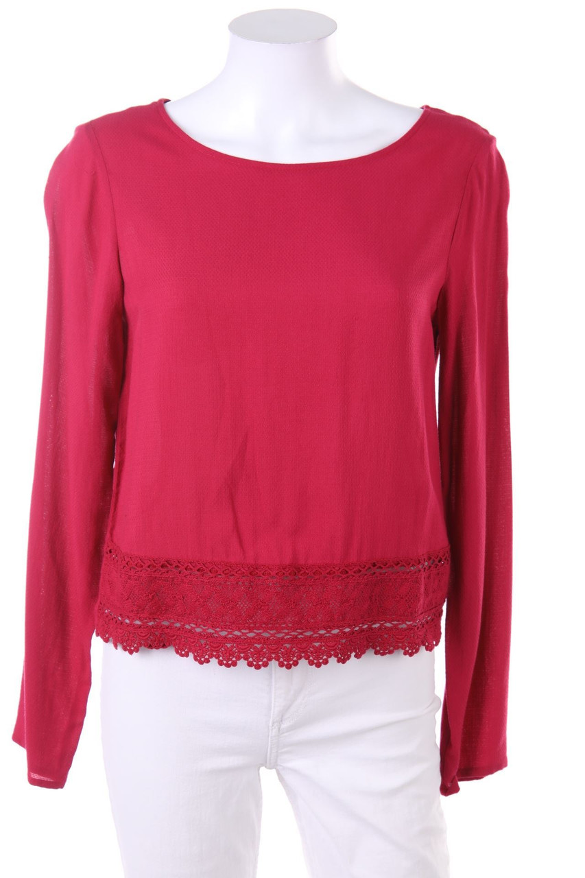 mavi - Bluse aus Viskose mit Häkelspitze - S