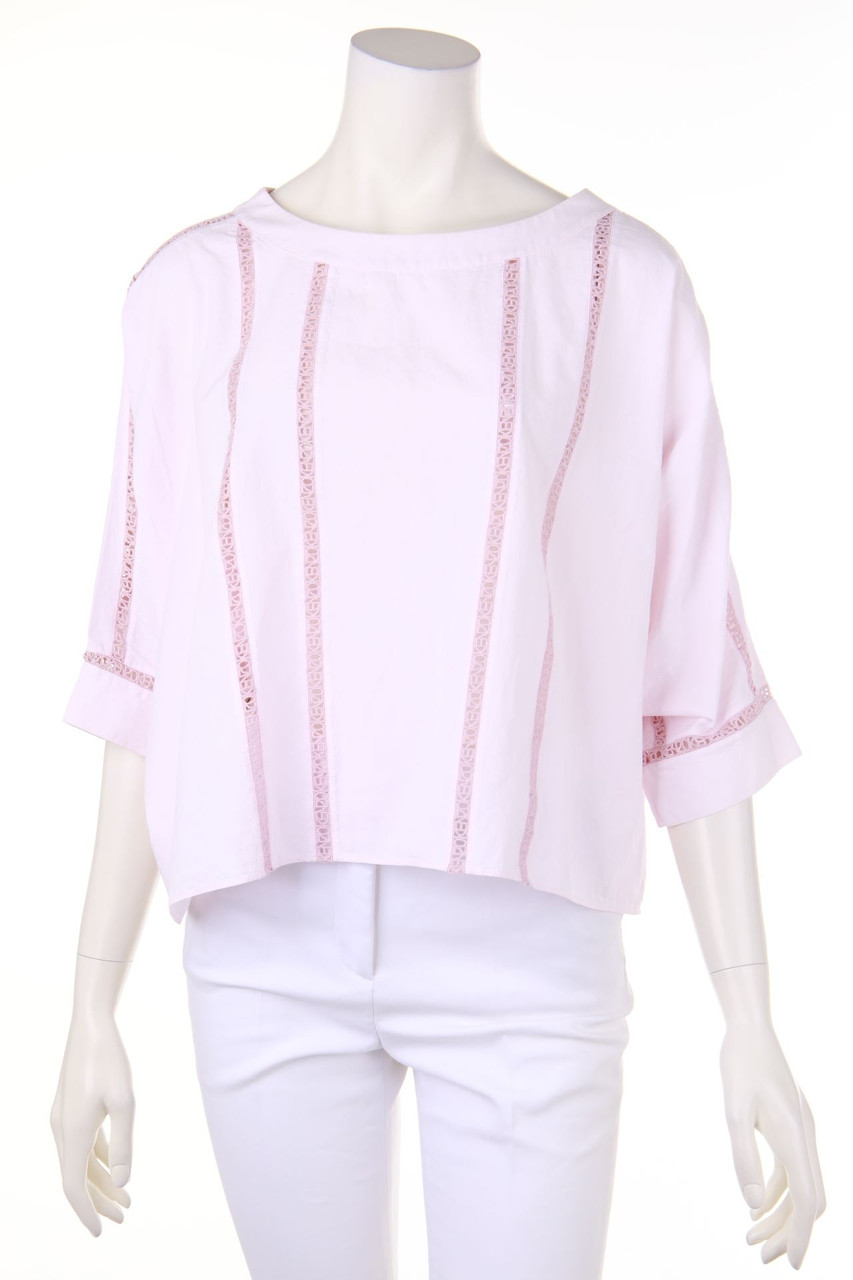 KENZO - Oversize-Blouse with 3/4 Sleeve with Lace Insert - D 40
