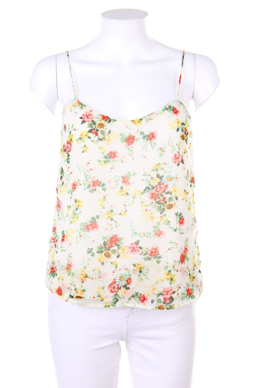 MANGO - Top in A-Linie mit floralem Muster - XS