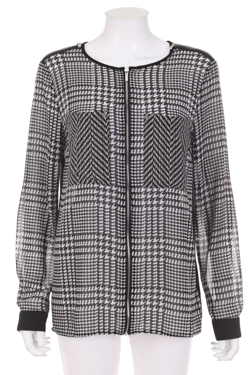 MICHAEL MICHAEL KORS - Patterned Blouse with Zipper Closure - M