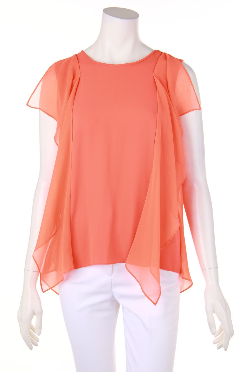 BCBG MAXAZRIA - Top in A-Linie mit Volants mit Rückenausschnitt - M