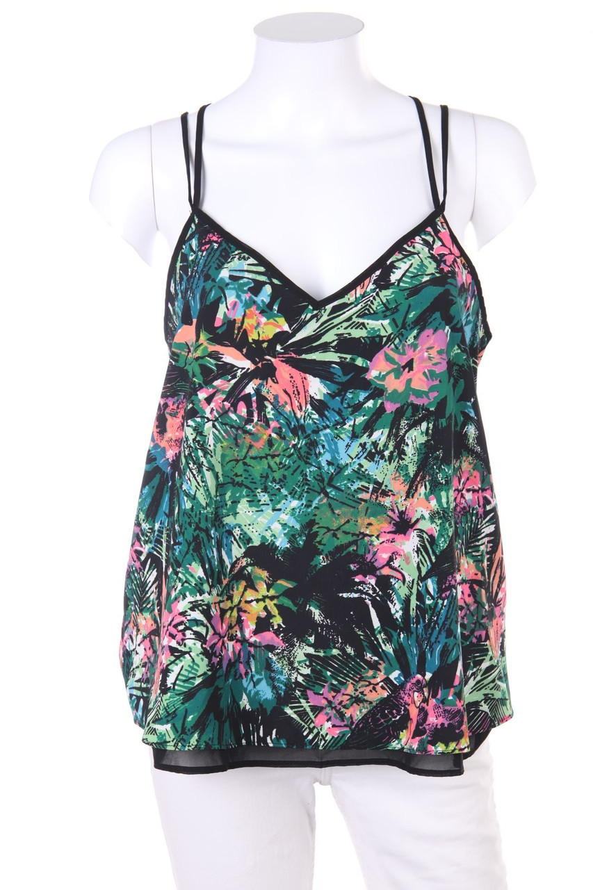 RIVER ISLAND - Top in A-Linie mit Tropical Print - D 36