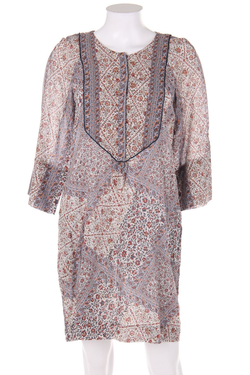 Massimo Dutti - Boho-Kleid im Boho-Stil mit Roll-up-Manschette - D 38