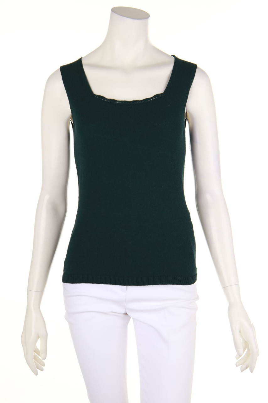 MAX STUDIO - Knit Top, Viscose-blend with Lace Insert - S