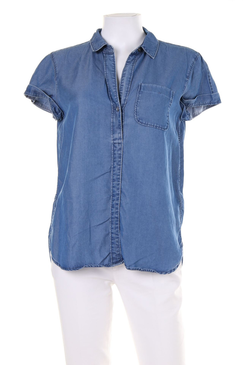 Marc O´Polo - Shortsleeve Blouse, Denim Look - D 34