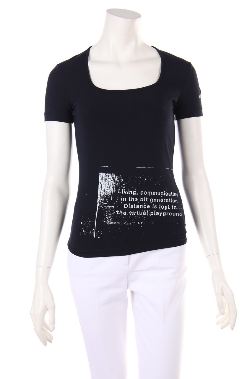 MOSCHINO JEANS - Kurzarm-Shirt mit Logo-Print - D 36