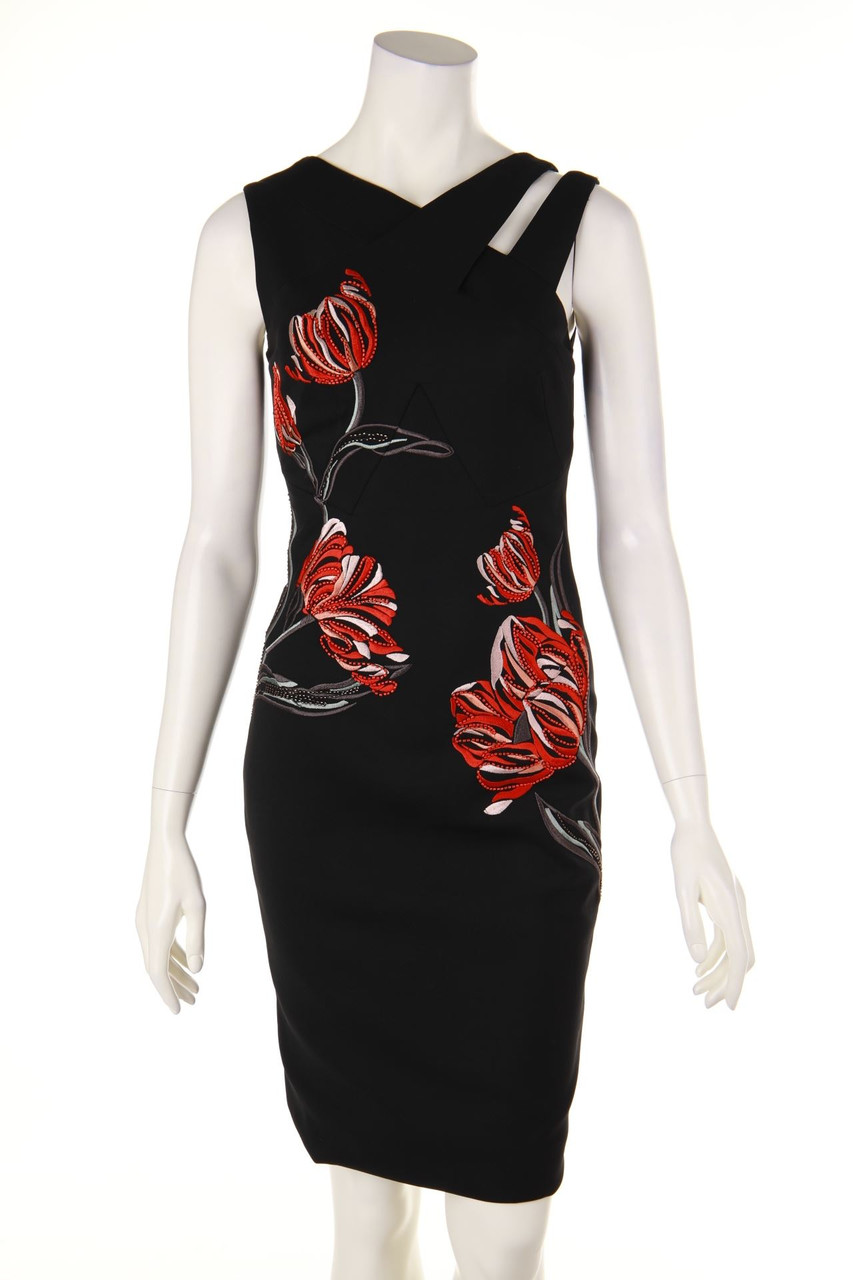 KAREN MILLEN - Cocktail Dress with Embroideries with Pearls - D 34