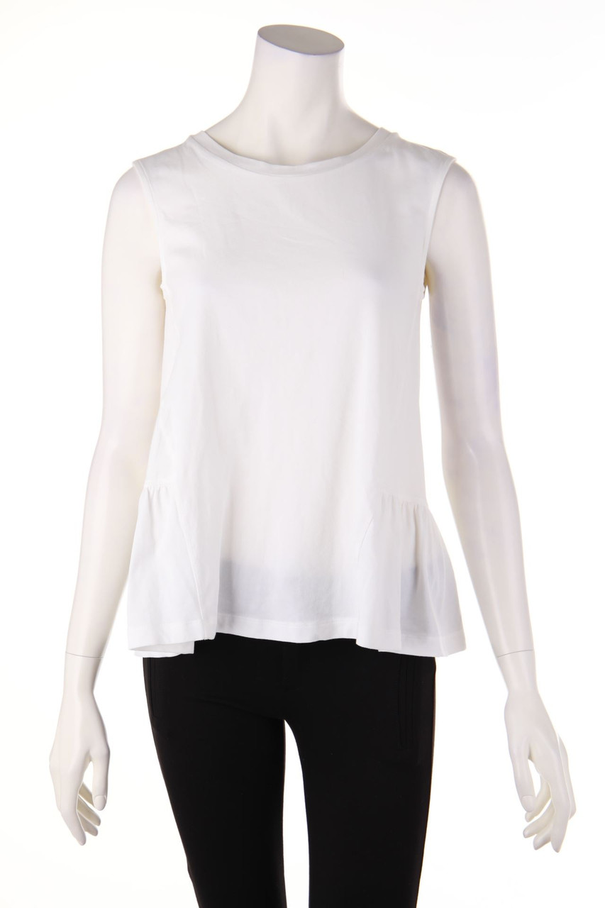 Max Mara WEEKEND - Top in A-Linie mit Strass-Logo - L