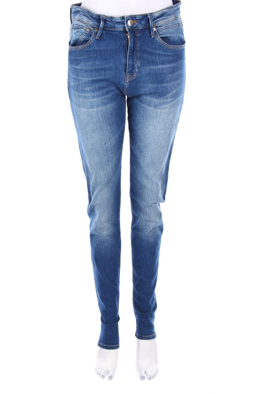 mavi jeans - Used Look Skinny-Jeans mit Logo-Patch - W27