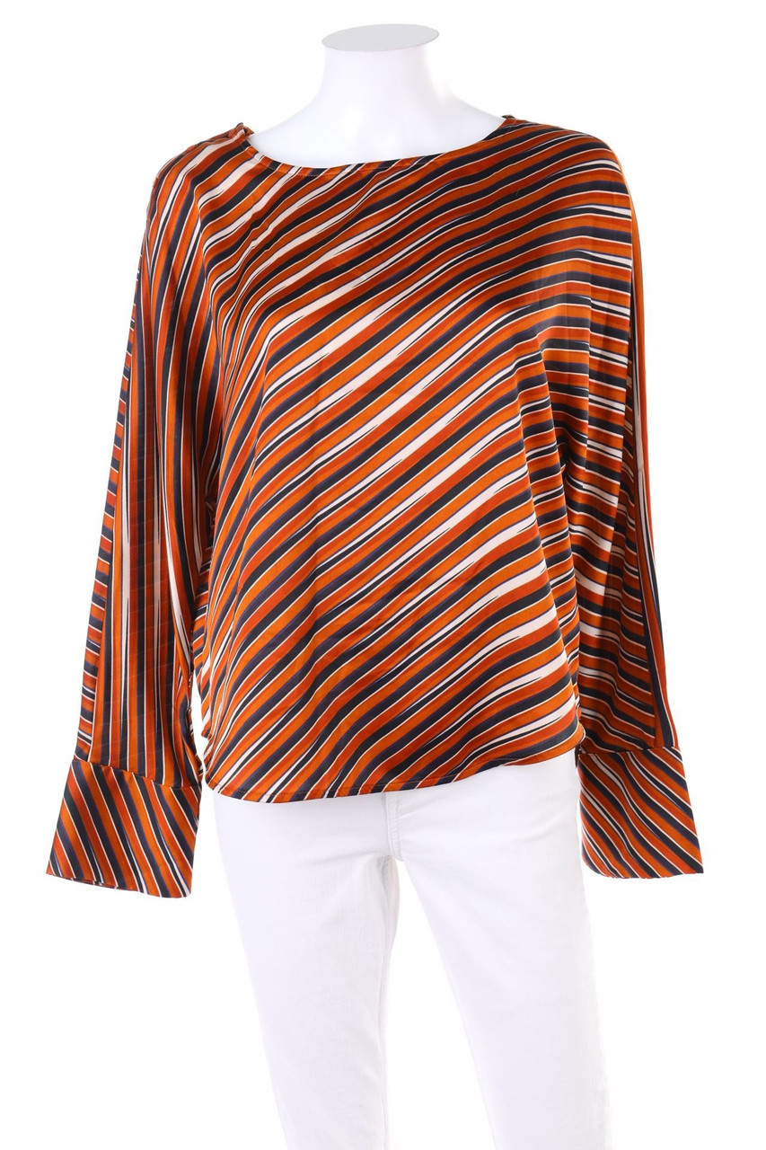 MANGO SUIT - Satin-Bluse mit Streifen - M