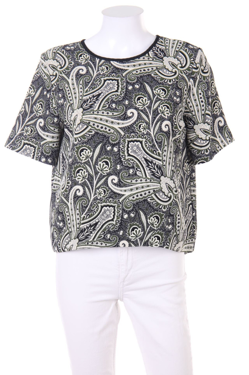 TOPSHOP - Vokuhila-Shortsleeve Blouse with floral print - D 36