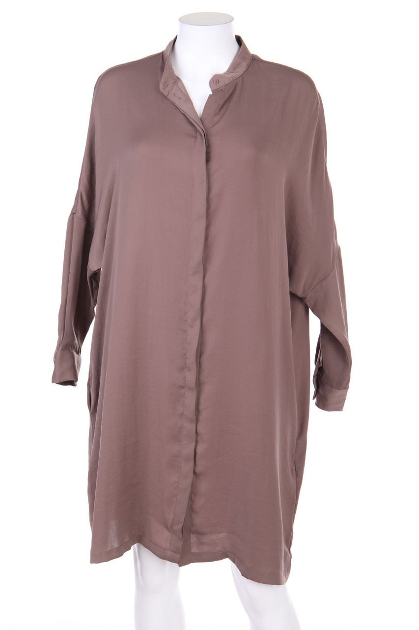MOSS COPENHAGEN - Satin Shirt Dress - XS