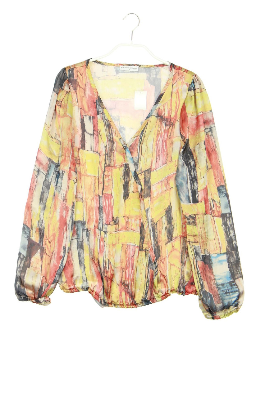 SECOND FEMALE COPENHAGEN - Blouse with Wrap-Effect with Print - S