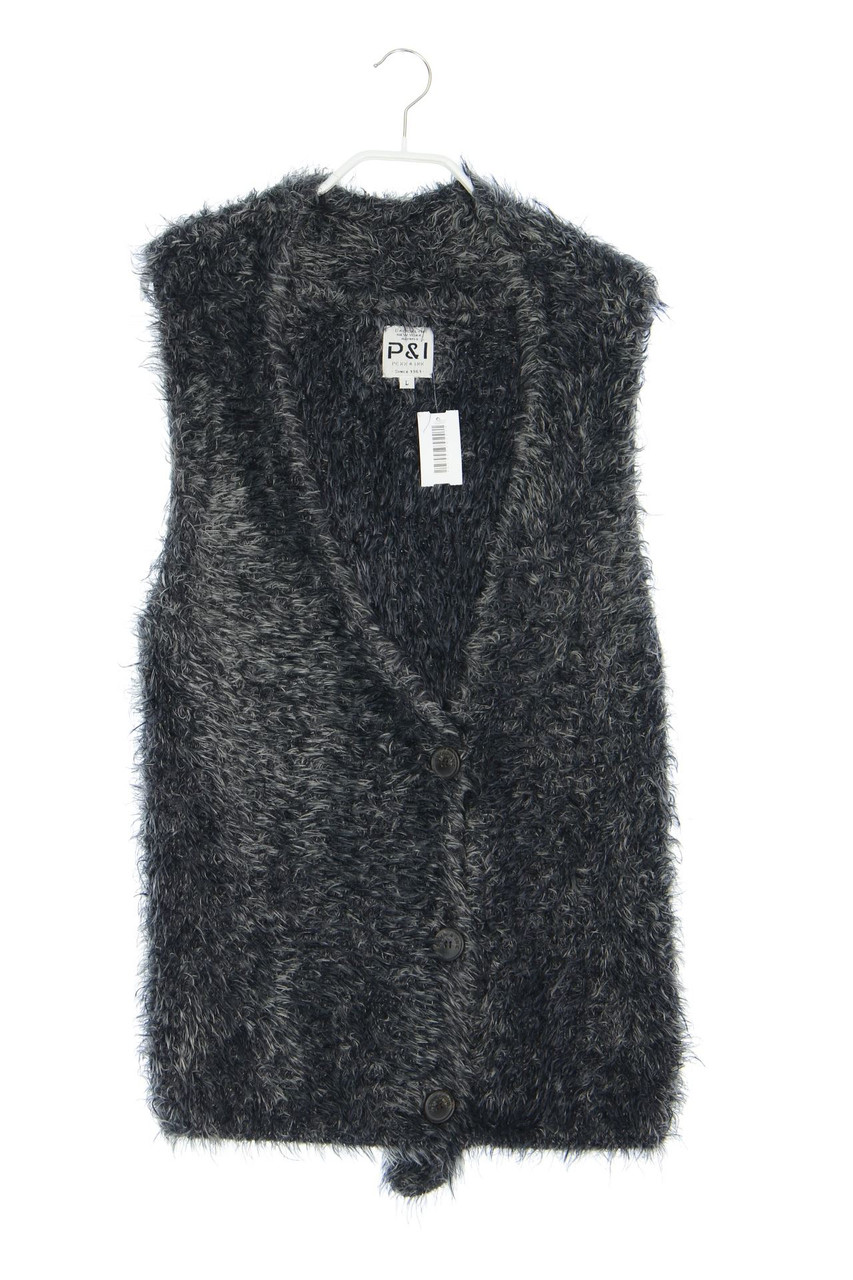 PENN&INK NY - Fake Fur-Gilet with Alpaca - L