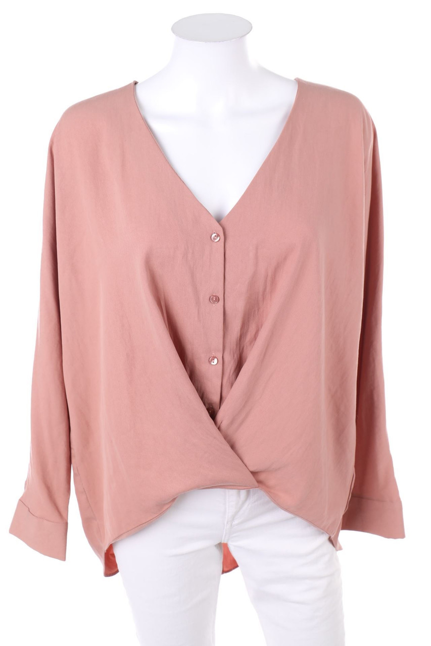 ZARA TRF - Bluse in Wickel-Optik - S