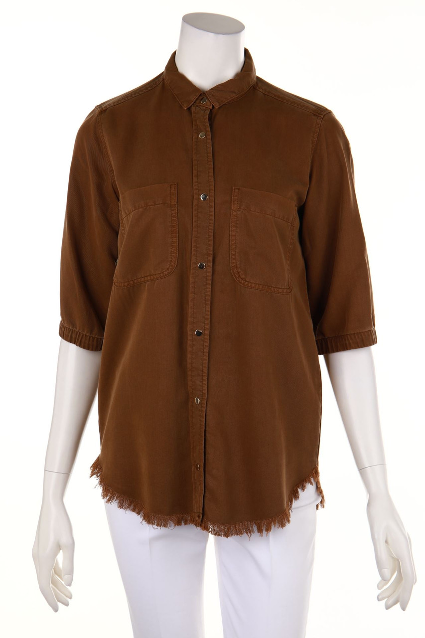 IKKS WOMEN - Shortsleeve Blouse with Fringes - L