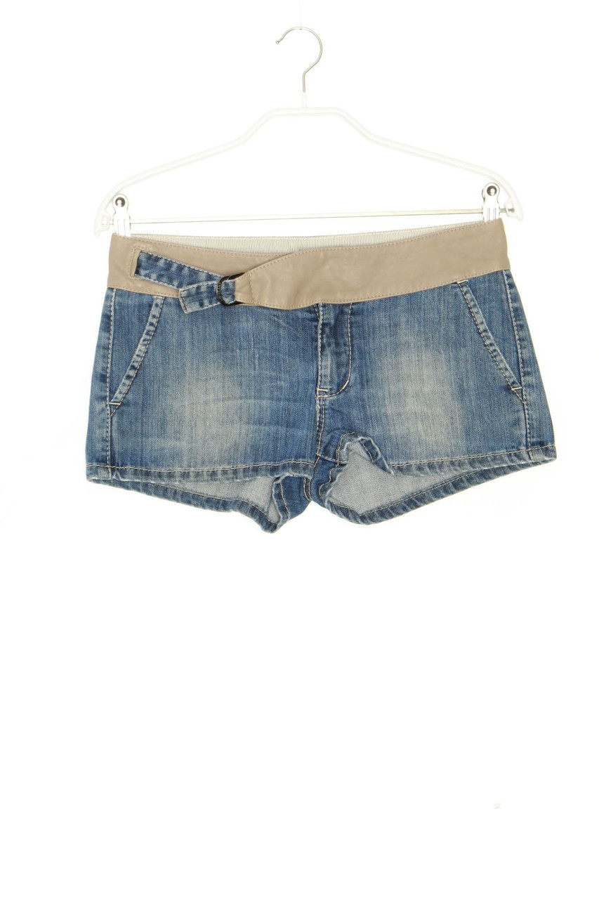 LIU JO JEANS - Hotpants mit Kunstleder-Details - W28