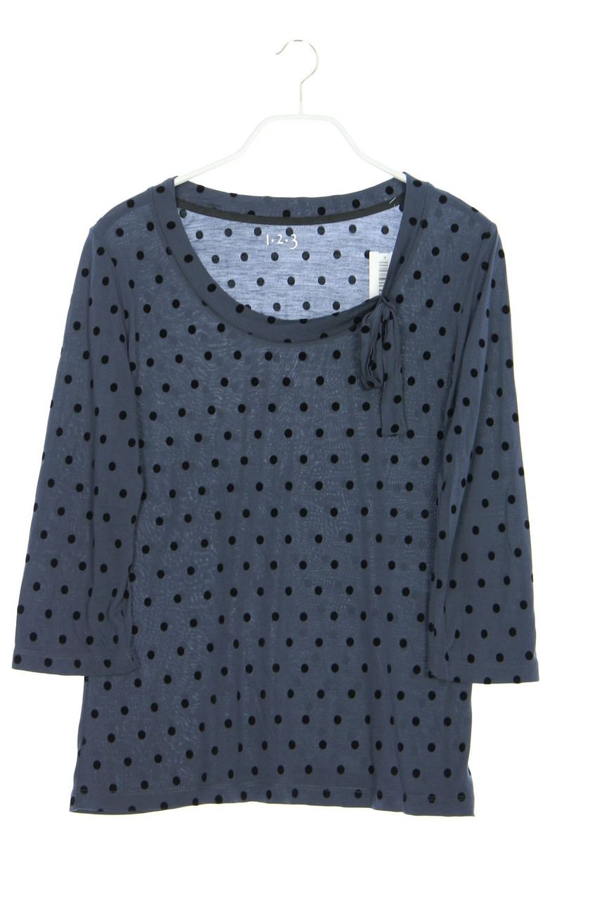 1.2.3. UN DEUX TROIS Paris - 3/4-Sleeve Shirt, Viscose with Dots - D 42