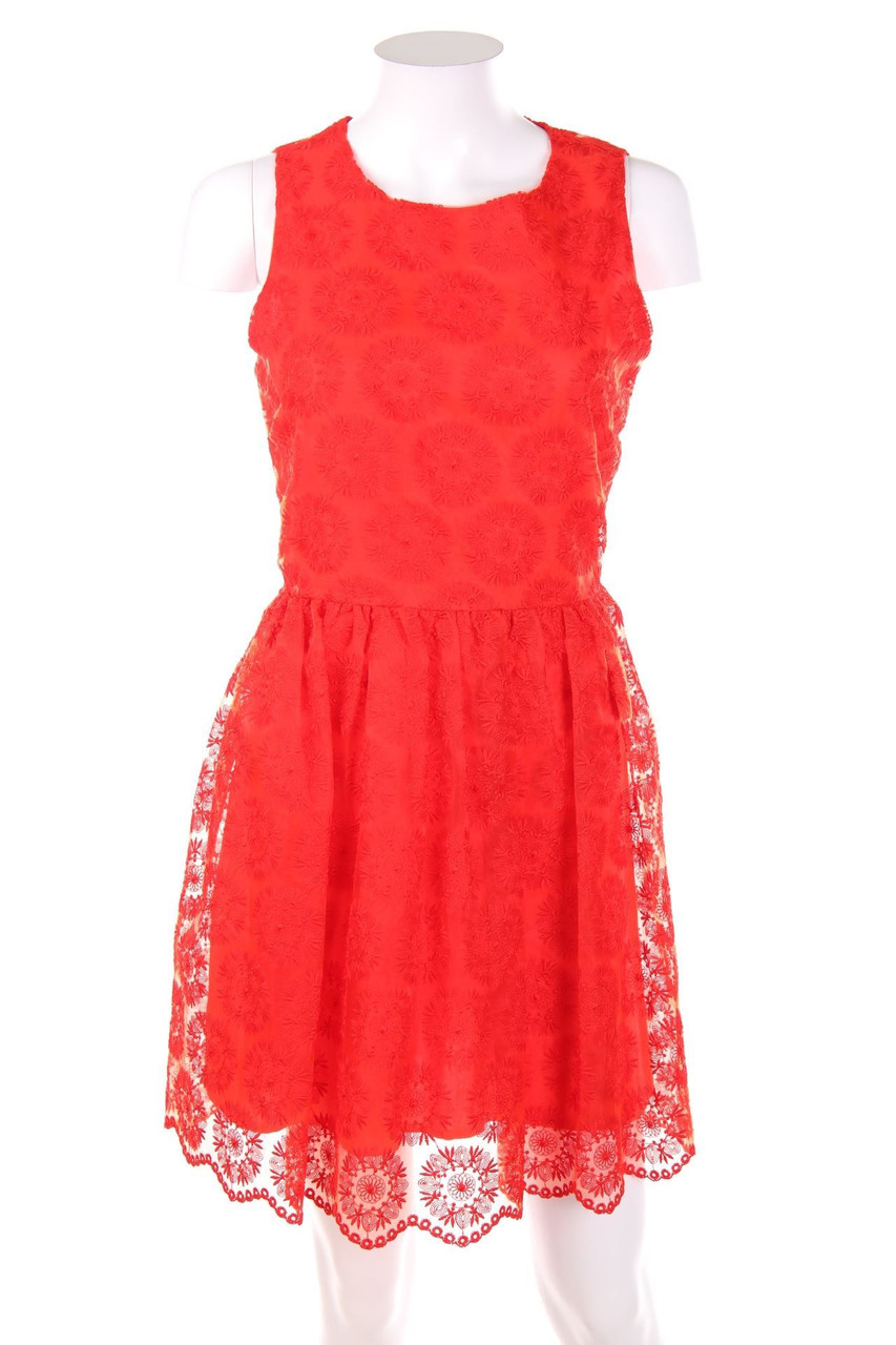 ZARA WOMAN - Kleid aus Spitze mit Stickereien - M