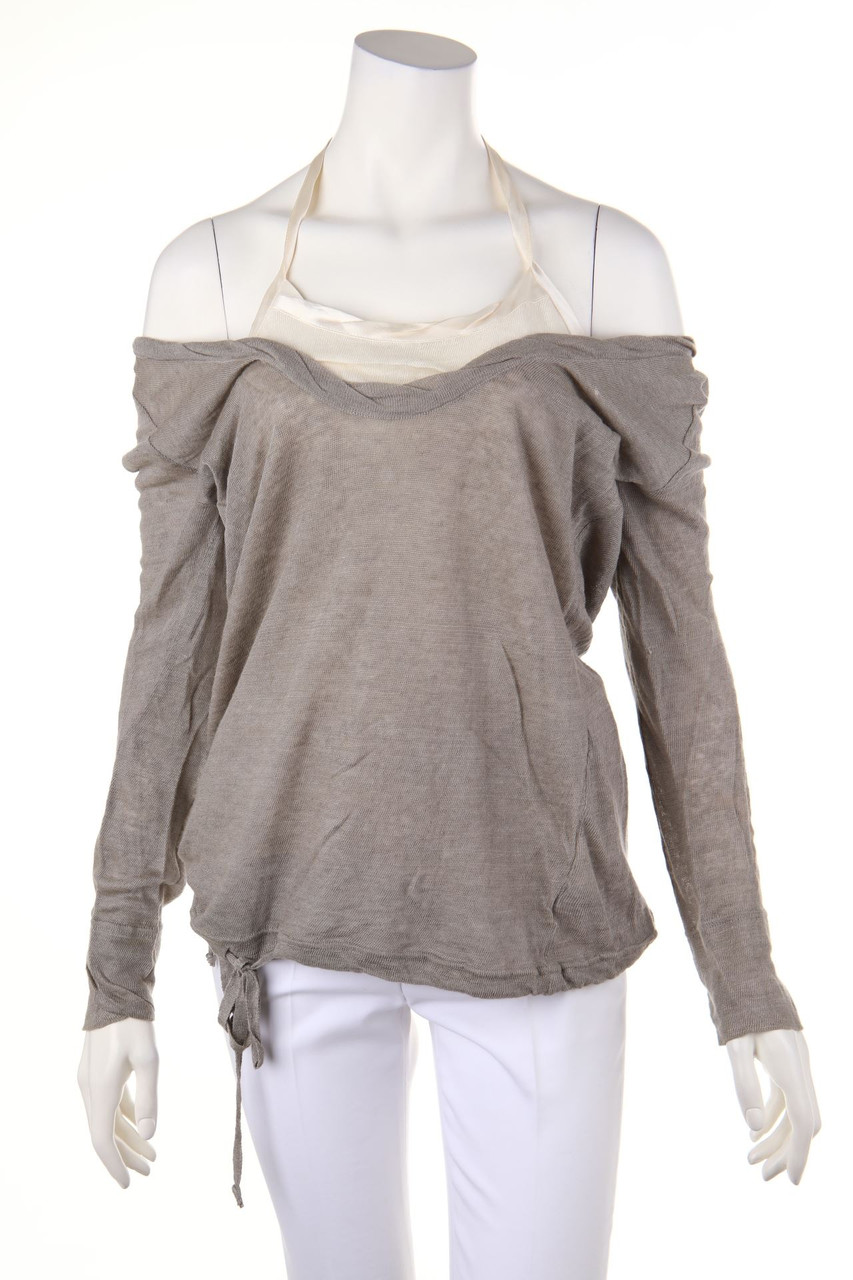 MAX&Co. tricot - Strick-Pullover aus Leinen-Mix im Layer Look - L