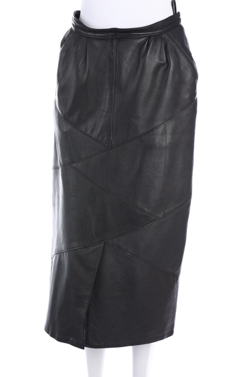 VINTAGE - Midi Leather Skirt - D 40