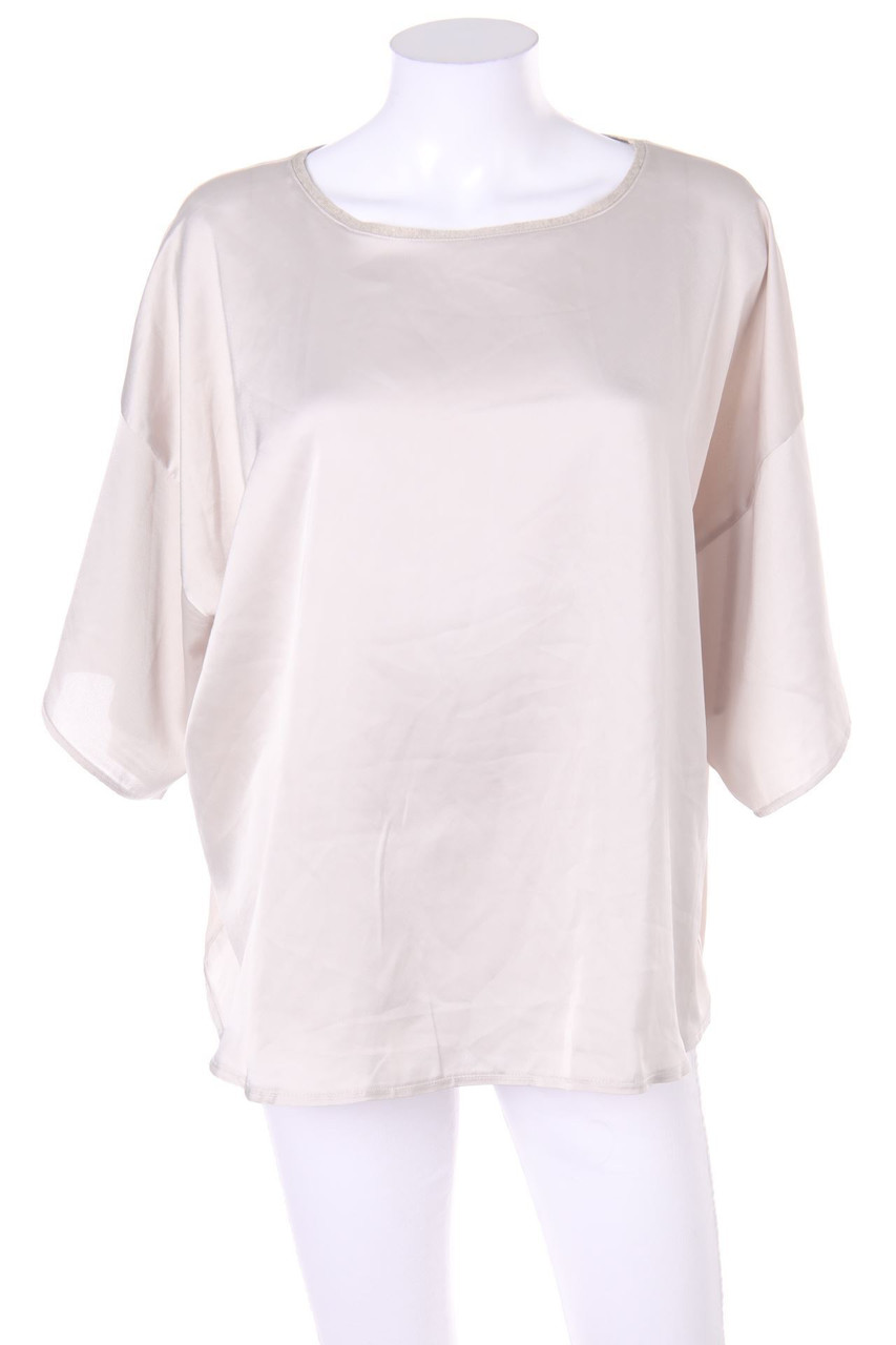 MANGO - Satin-3/4-Arm-Shirt - L