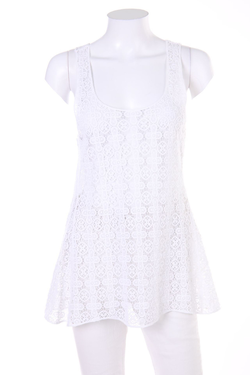 Cream - Spitzen-Top im Boho-Stil - XS