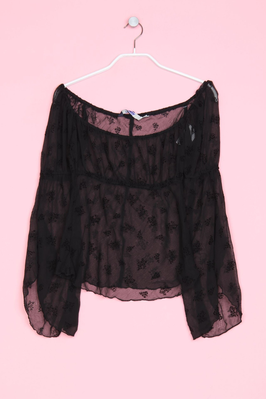 Fanty - Off-the-shoulder blouse with floral print - S