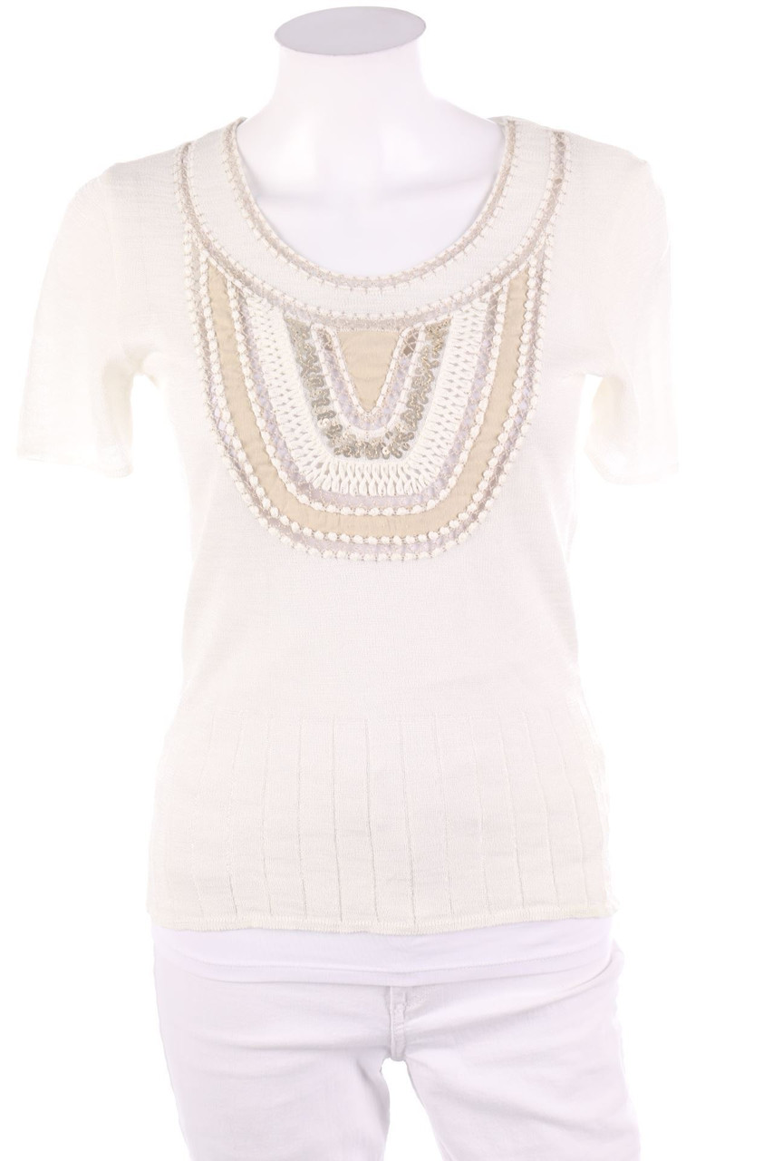 VINTAGE - Shortsleeve-Shirt with Sequins - S