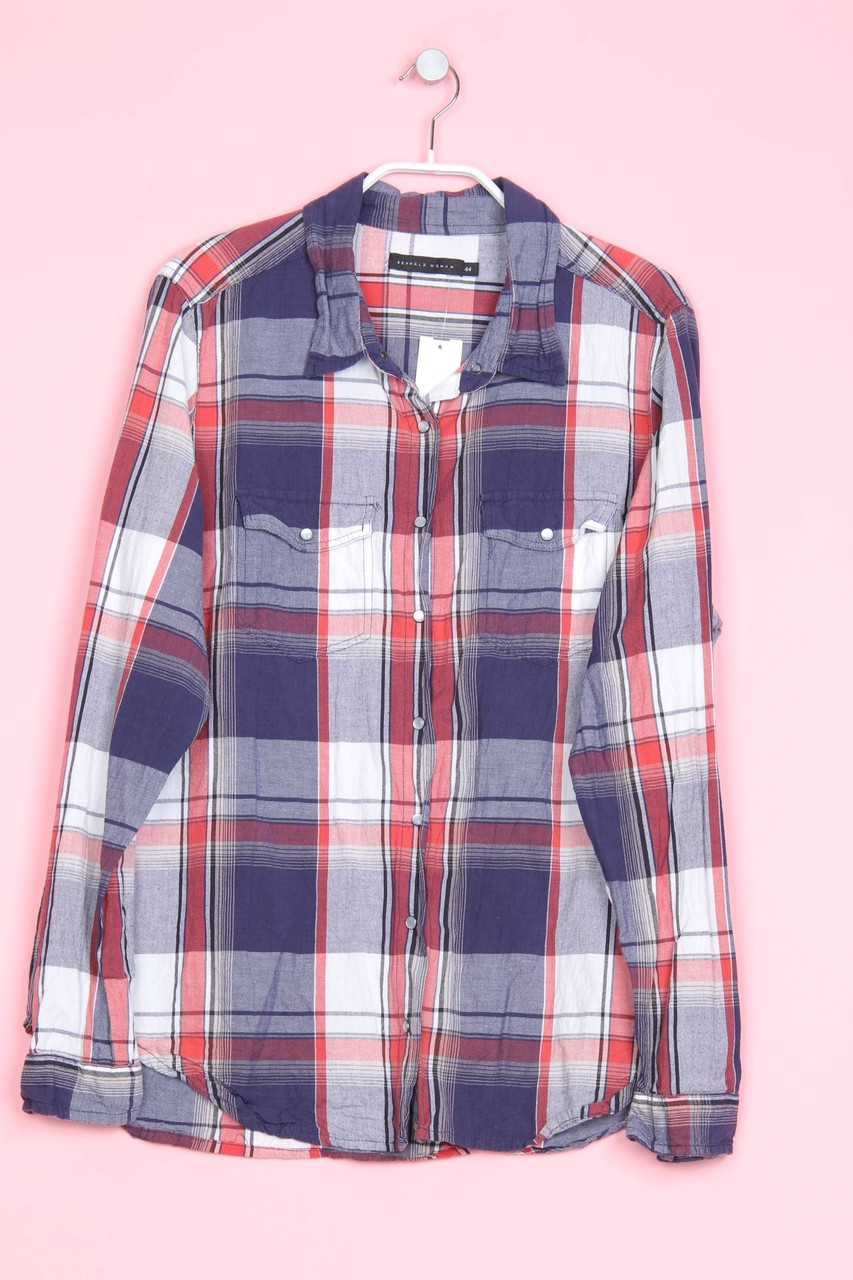 SEPPÄLÄ - Checked Shirt Blouse - D 44