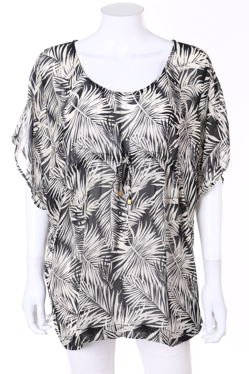 H&M - Tunika-Bluse mit Print - D 40