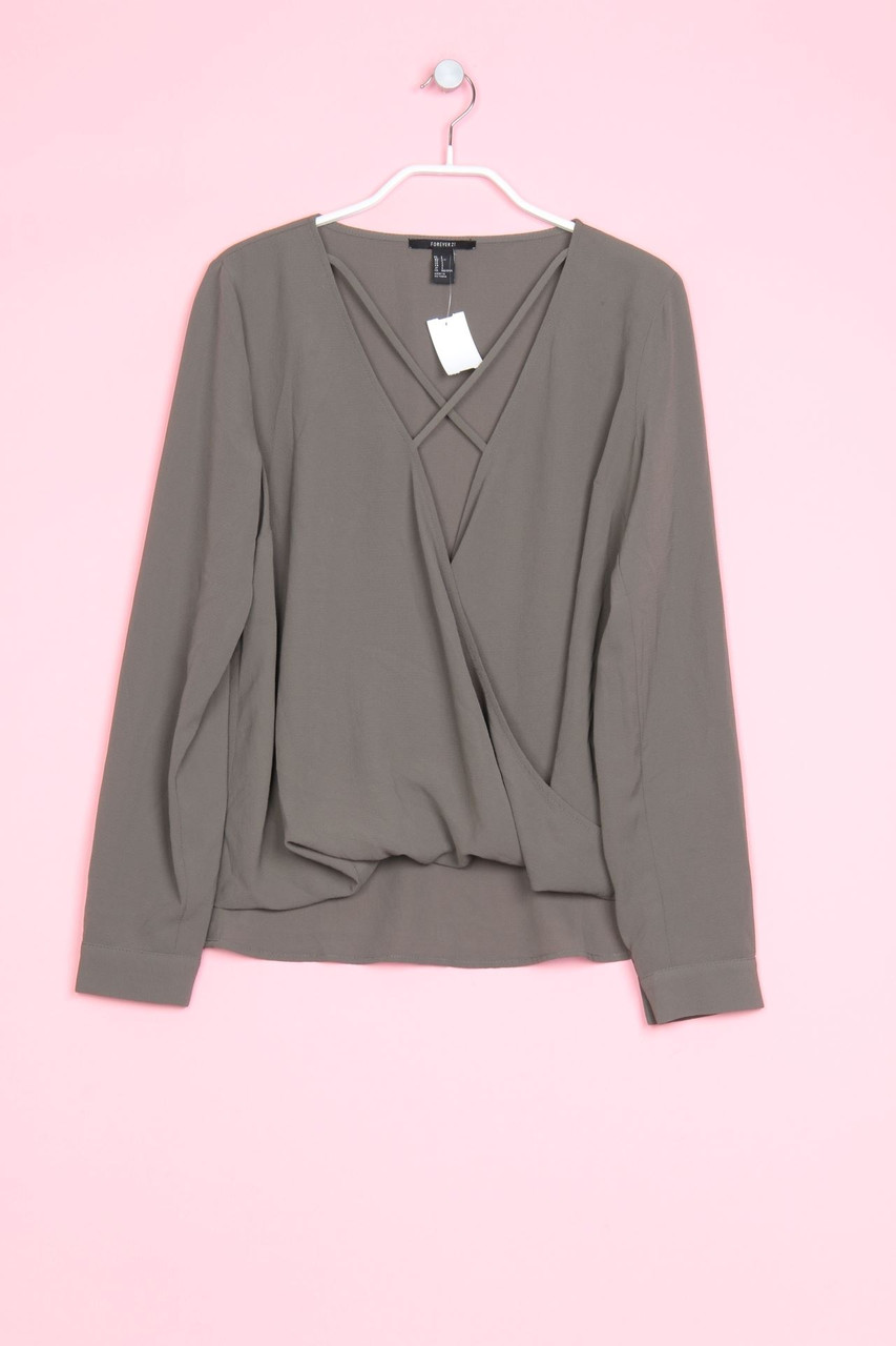 FOREVER 21 - Bluse in Wickel-Optik - S