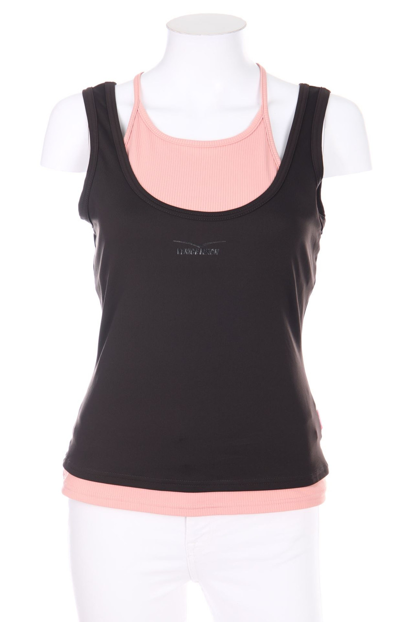 VENICE BEACH - Sport-Top im Layer Look mit Logo-Print - M