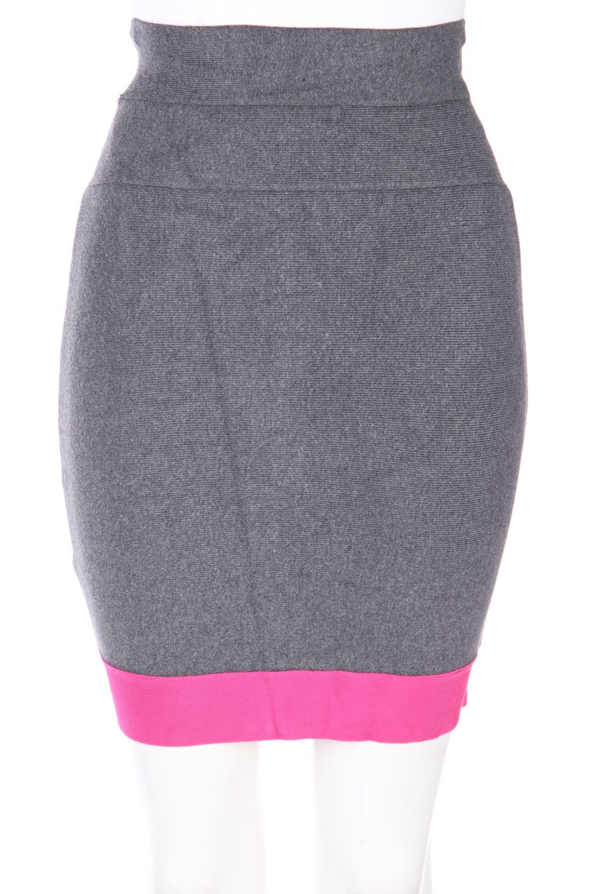 HERVÉ LÉGER - Two Tone-Knitted Mini Skirt - XS