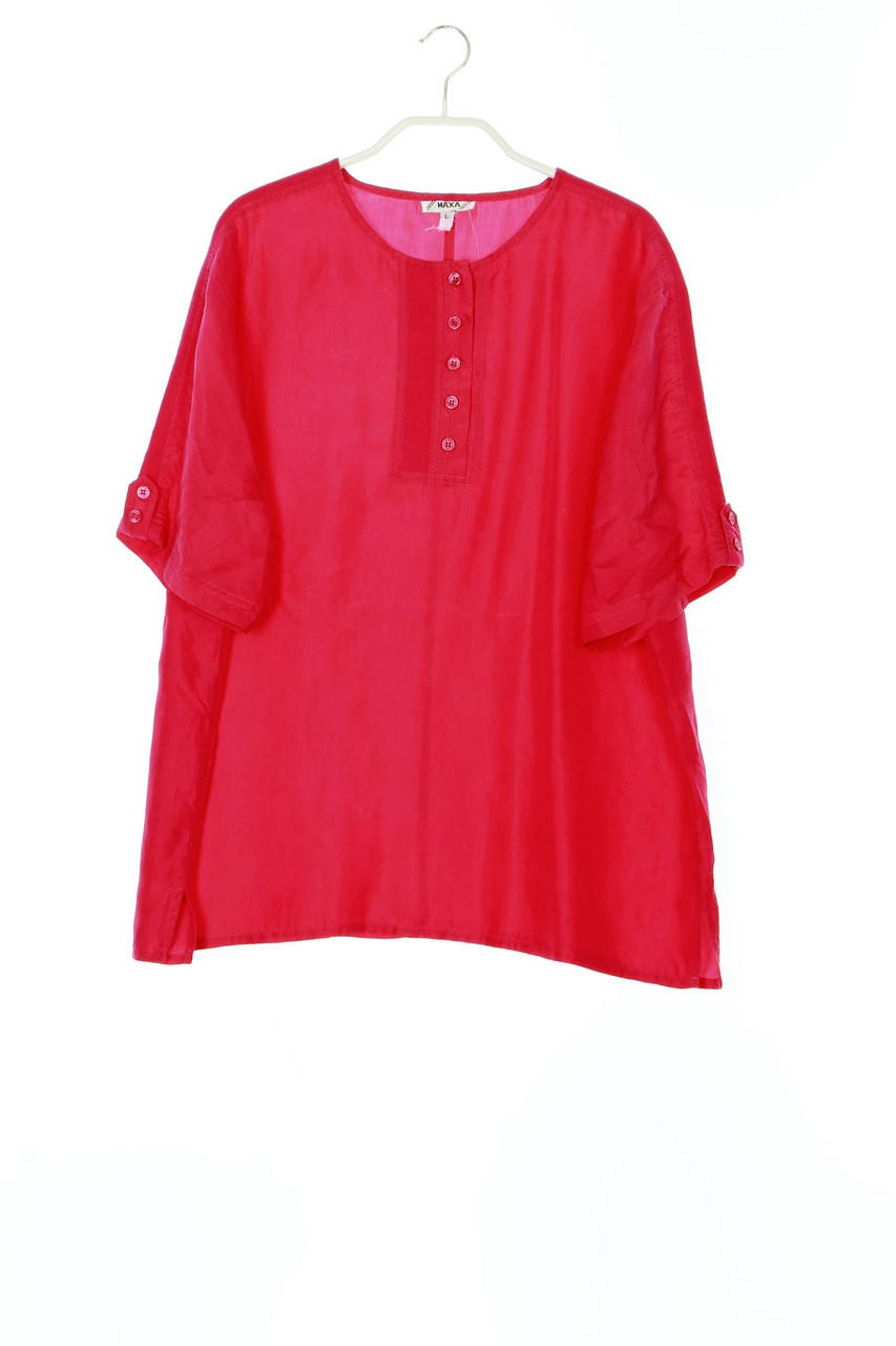 VINTAGE - Shortsleeve-Silk Blouse - L