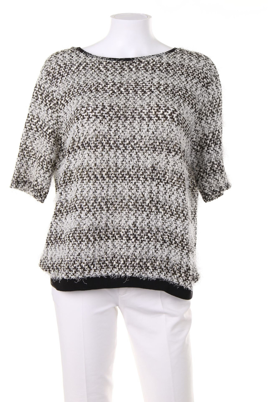 promod - Glitzer-Strick-Pullover mit Streifen - D 42-44