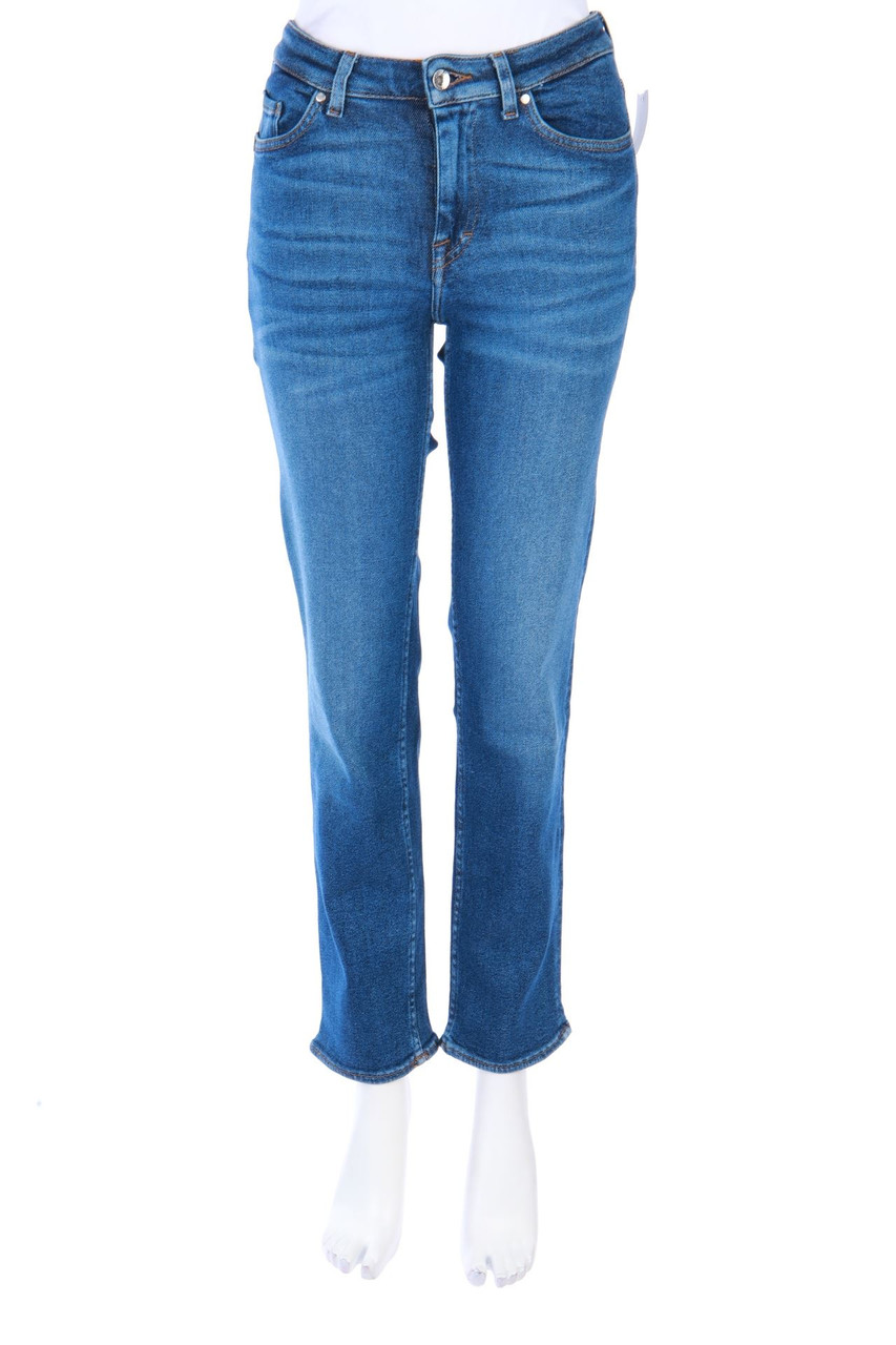 TIGER OF SWEDEN - Used Look Straight Cut Jeans mit Logo-Patch - W27