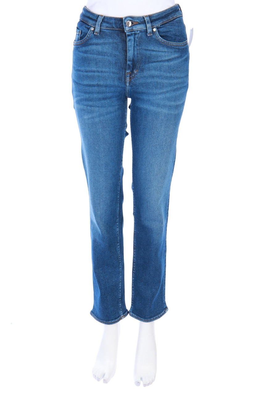 TIGER OF SWEDEN - Used Look Straight Cut Jeans mit Logo-Patch - W25