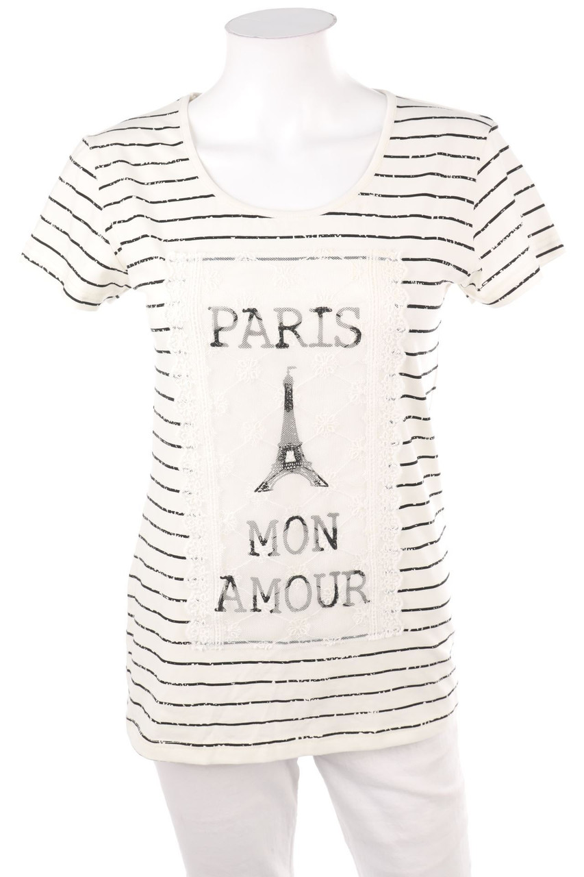 No Label - Stripe Shirt with Lace - S