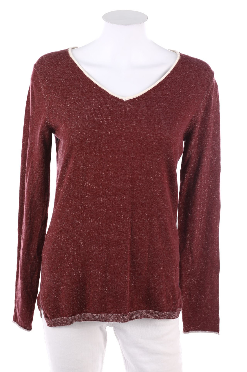 kate storm - Oversize-Cotton V-Neck Pullover - XS