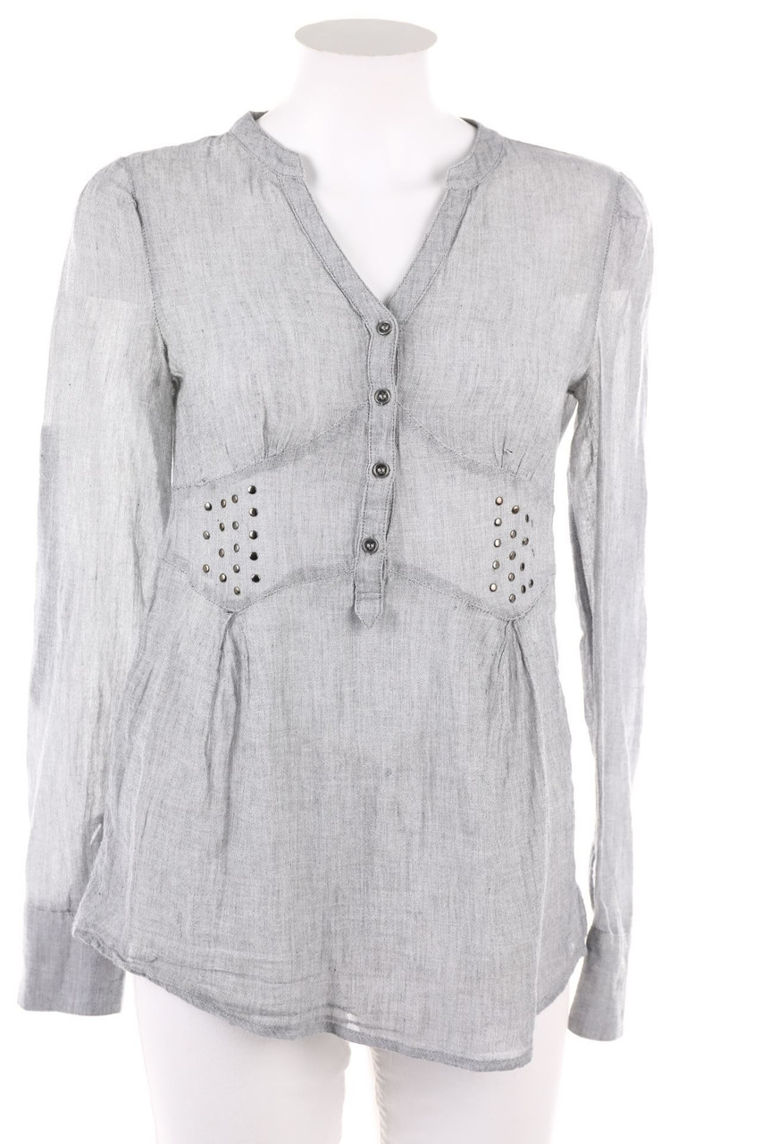 NAF NAF - Tunika-Bluse mit Applikationen - D 36