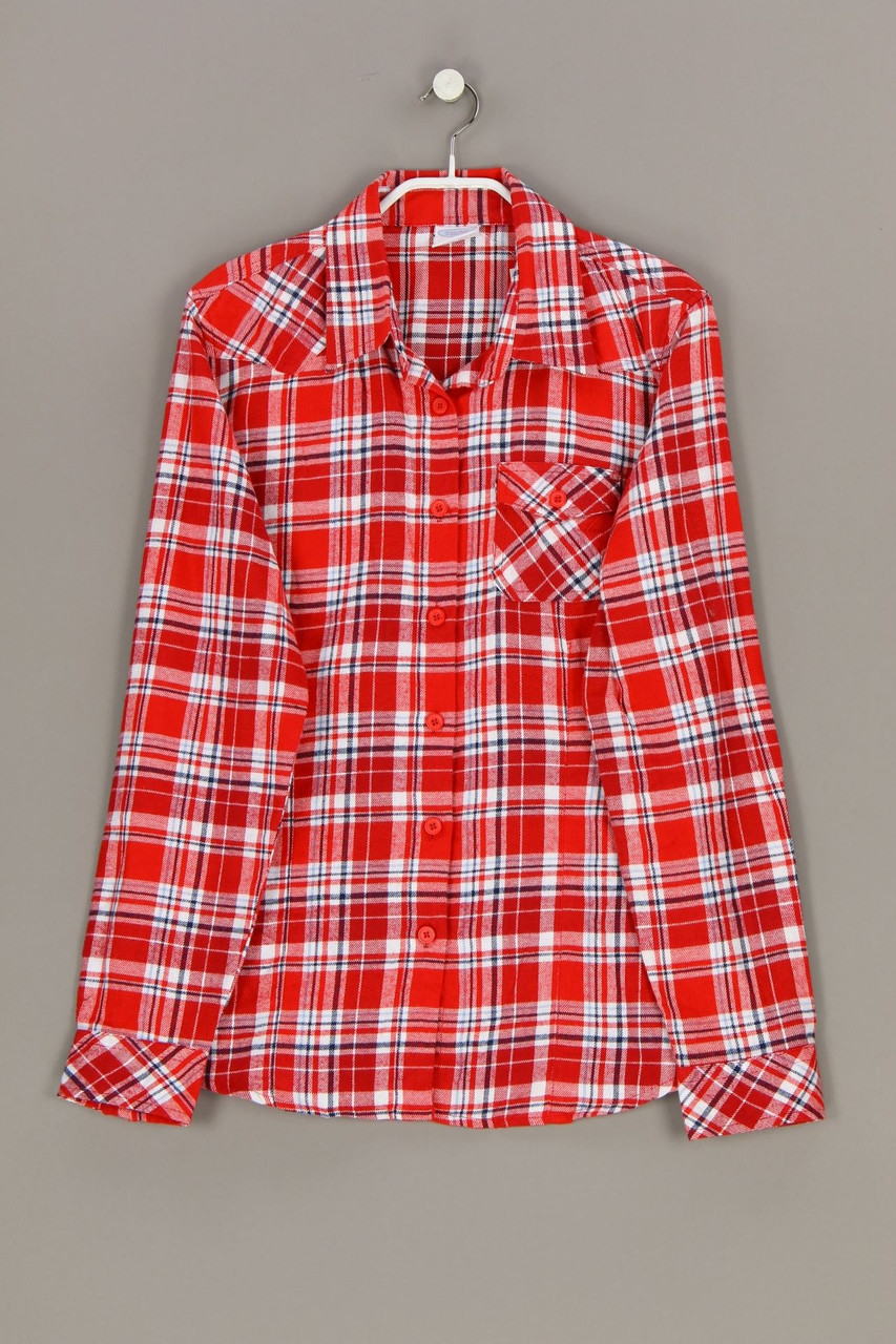 ElleNor - Hemd-Bluse aus Baumwolle mit Karo-Muster - M