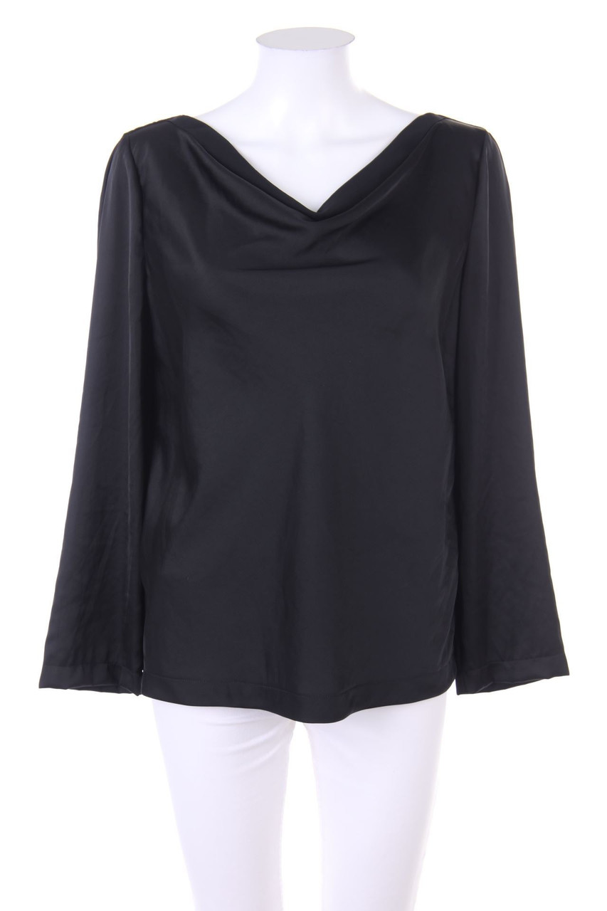 STILE BENETTON - Satin Blouse with Cowl Neck - S