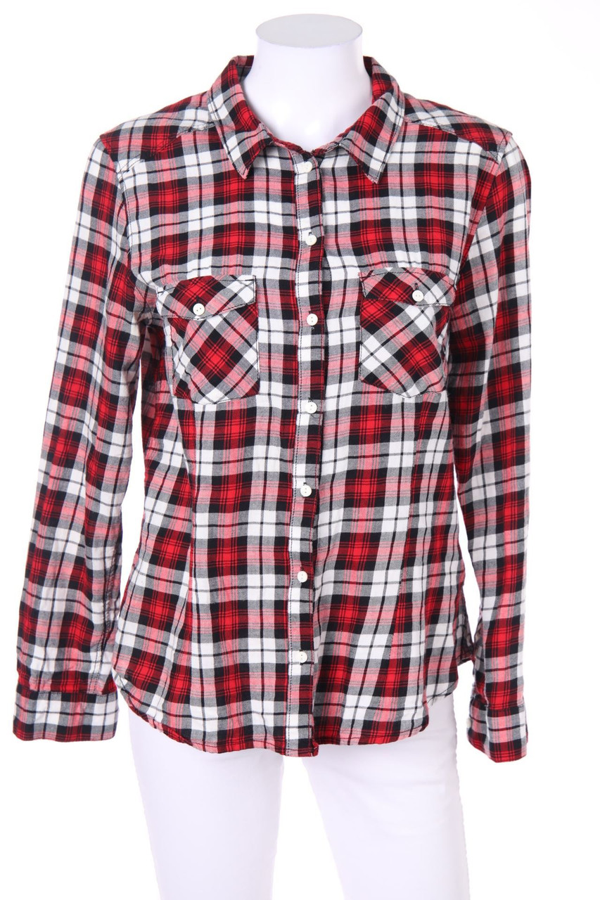 H&M DIVIDED - Bluse aus Baumwolle mit Karo-Muster - D 40