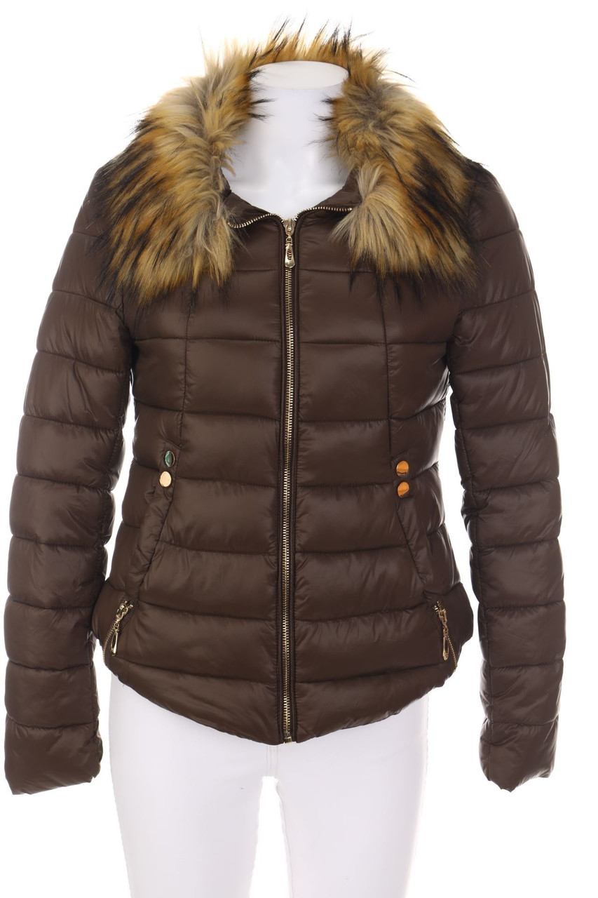 TOUT FEU TOUT FEMME - wattierte Jacke mit Faux Fur-Kragen - M