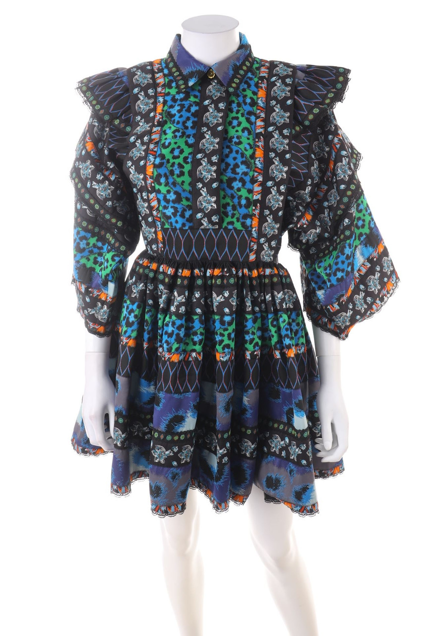 KENZO x H&M - Kleid aus Jacquard im Folklore-Stil - XS